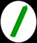 A green tent-stake.