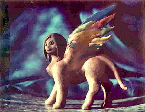 Plasticine sphinx by Wayan, age 17, star of a 6-minute claymation.