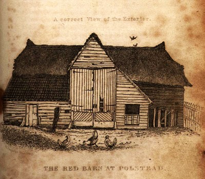 Sketch of the Red Barn in 1828; site of the murder of Maria Marten.