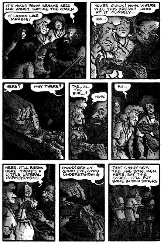 Recurring dream of being an ancient sculptor, by Jim Woodring.