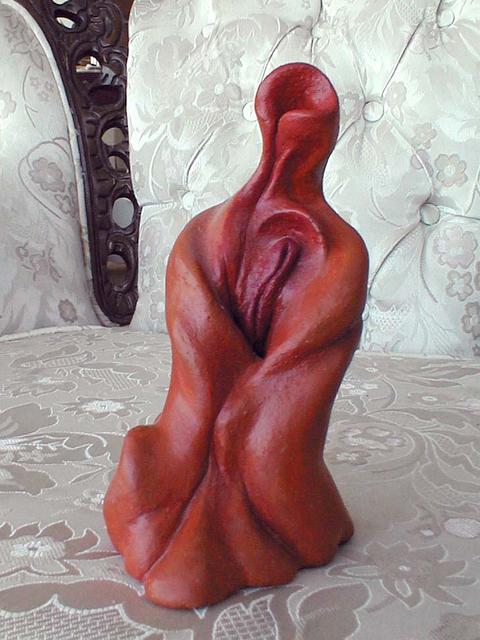 Sculpture of a sexually ambiguous flower-person