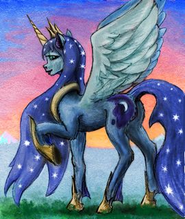 Princess Luna, the equine Goddess of Dreams. Dream sketch by Wayan. Click to enlarge.
