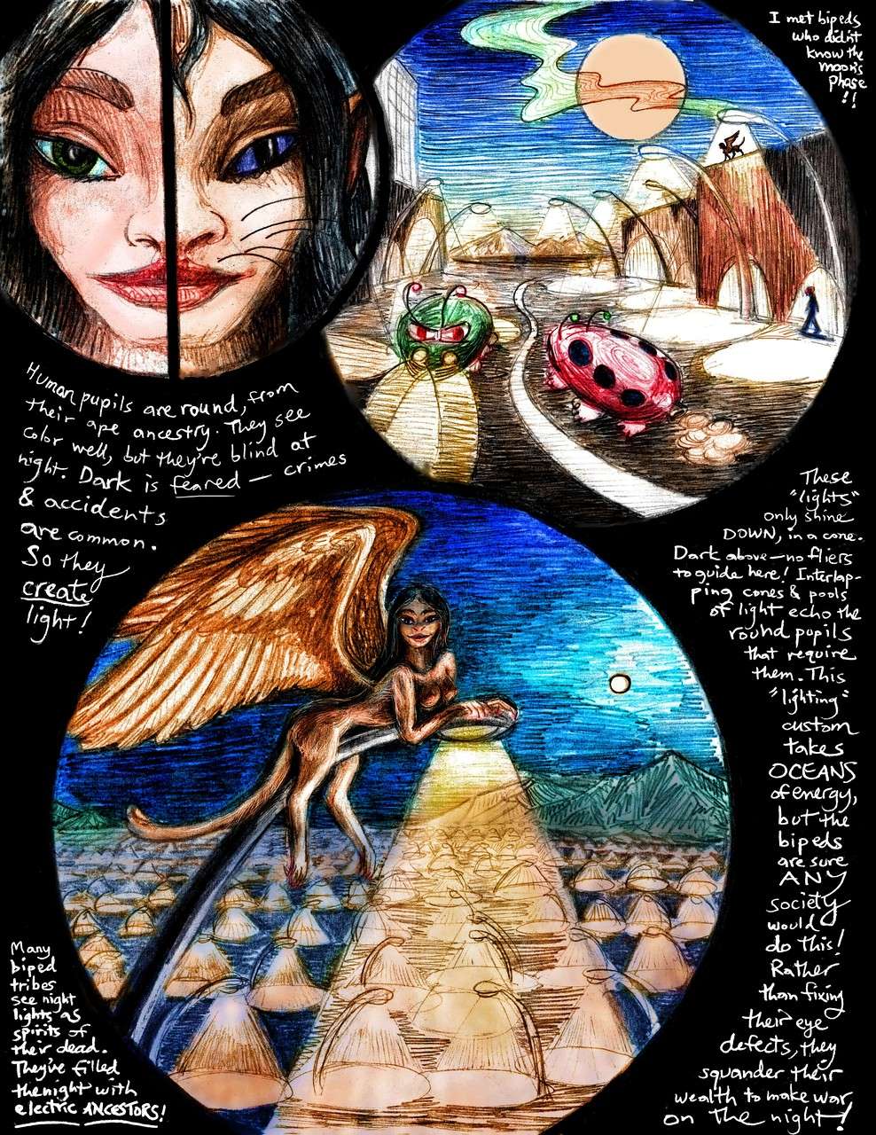 A Sphinx's Sketchbook, a dream comic; page 13. Click to enlarge.