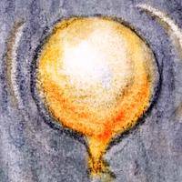 Yellow balloon, a telekinesis target. Dream sketch by Wayan. Click to enlarge.