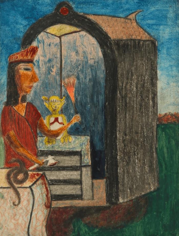 Sunrise Sacrifice, by Minnie Evans, c.1947.