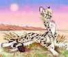 sketch of a centah, a feline centauroid native of the savannas on Tharn, a dry Marslike world-model.