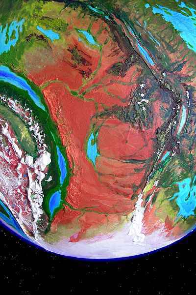 Bantoom Basin, a large desert east of Tarkas Upland on Tharn, a dry, rather Martian world-model. Click to enlarge.