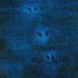 Owl heads? Detail of 'They Touch Me In Sleep', 1956 painting by Toyen.