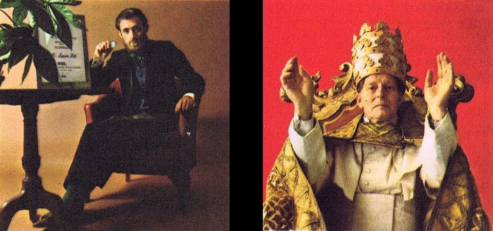 A bearded doctor; the Pope; dream images ca.1868, staged photos ca.1965 by Mike Buselle.