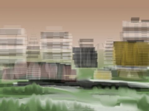 Smoggy city. Dream sketch by Wayan.