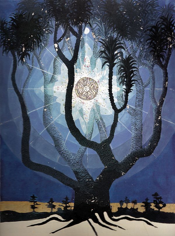 Dusk? An egg of light in the Tree of Life. Plate 131 of Jung's 'Red Book'. Click to enlarge.