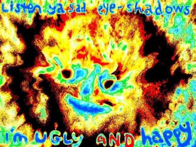 An ugly rainbow face 