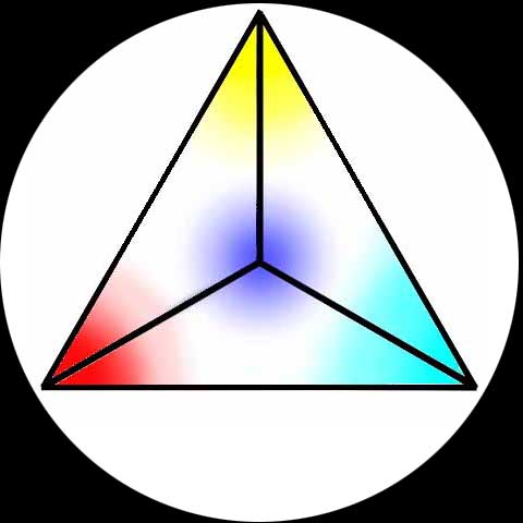 Tetrahedon symbolizing the four species living in the Valley: Ants, Cyborgs, Atheleni, and Formcatchers.