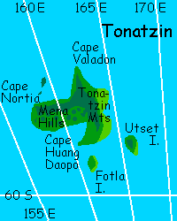 The island of Tonatzin, on Venus, after terraforming.