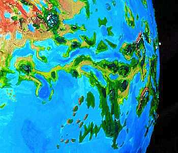 Orbital photo of Chondi Chasma, on Venus after terraforming. Click to enlarge.