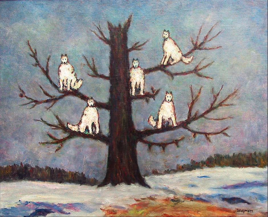 'Wolves Sitting in a Tree', dream sketch by Sergei Pankejeff. Click to enlarge.